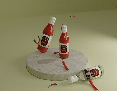 Hot sauce THUẦN VIỆT/3D product/Blender