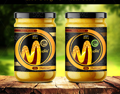 Label Template for Mustard Sauce Packaging