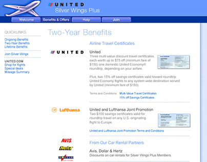 United Airlines Silver Wings Plus: 2006