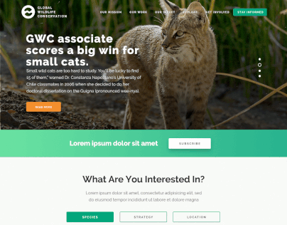 Global Wildlife Conservation - Custom Website Design