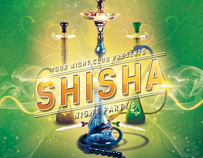 Shisha Party Flyer Free PSD Template