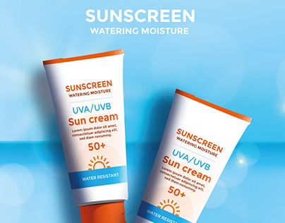 sun cream packaging design