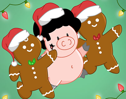 Afro Pig Christmas