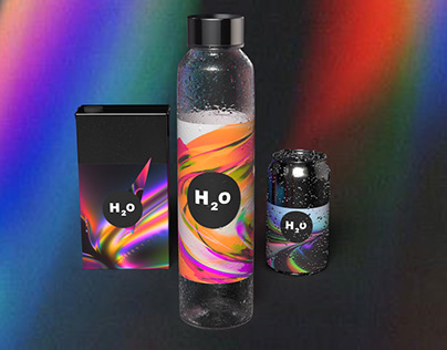 3D illustration H2O brand