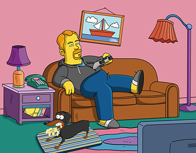 Drawing illustrations in Simpsons style