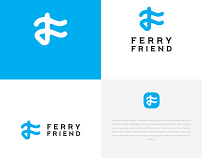 FerryFriend app logo design modern clean design.