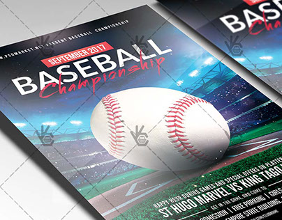 Baseball Championship - Premium Flyer PSD Template