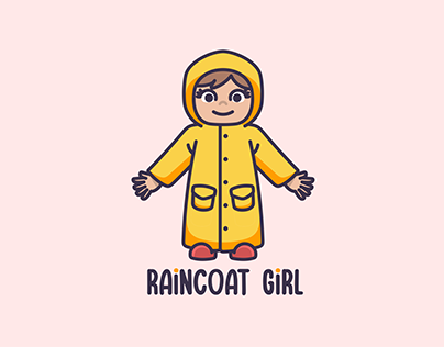 Raincoat Girl Illustration