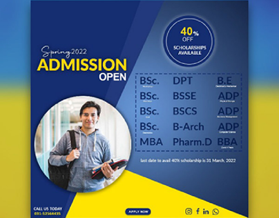 Admission open Spring 2022