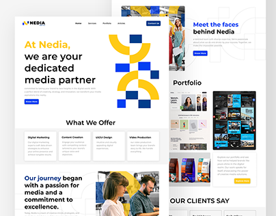 Nedia Agency's UX/UI Design Project