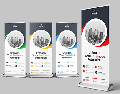 Corporate Business Roll Up Banner Design Template