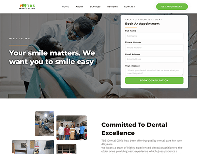 Dental Clinic - Website UI Design & Development