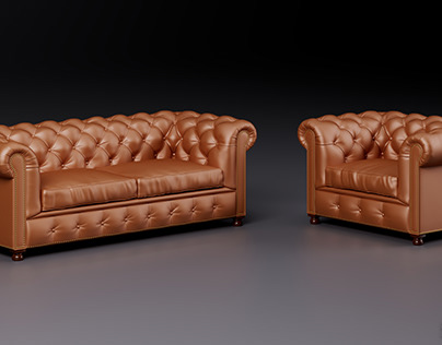 Modeling and visualization of the sofa and armchair
