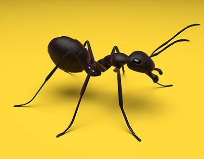 Black Ant - 3d illustration of Black ant