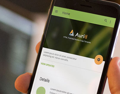 Auria - HTML Front-end Mobile & App Template