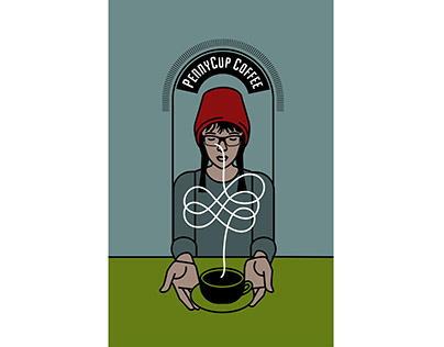PennyCup Coffee Illustration