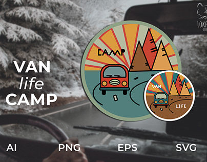 Van life. Camp life. Two Logos