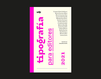 Diseño editorial: Tipografía para editores 2021
