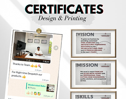 Certificates Design & Print!