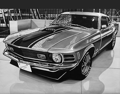 1970 Ford Mustang Mach I 351 Render