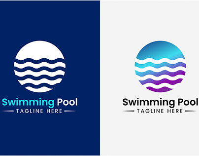 swimming pool logo design