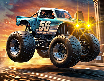 Monster Truck: Derby Games in Blender