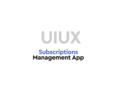 Subscription management app