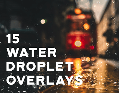 15 Water Droplet Overlays - Free Sample