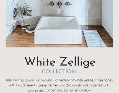 E-mail Marketing - White Zellige Collection