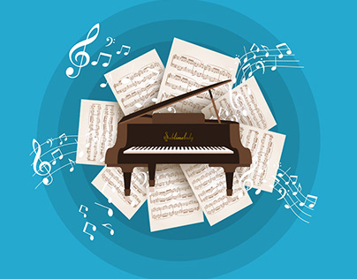 Piano Keys and Notes Infographic