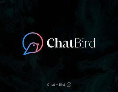 Bird logo, minimalist logo, chat bird logo, App logo