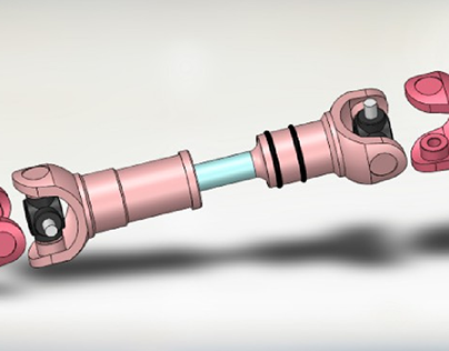 Design of industrial cardan shaft using Solidoworks
