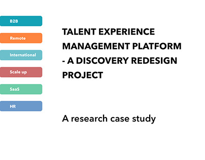 Talent experience management platform
