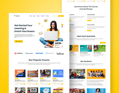 Education and Learning Landing Page Design