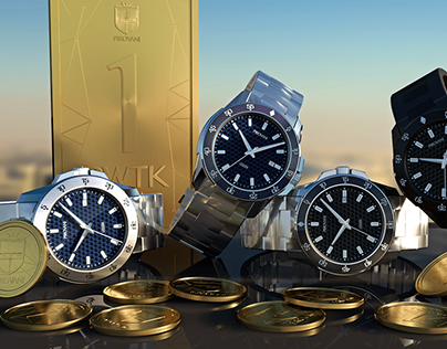Pirovani Watches - Cryptocurrency watches - 3D project
