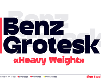 Benz Grotesk - Heavy weight typeface