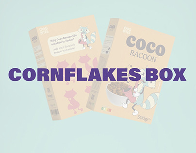 COCO RACOON CORNFLAKES BOX