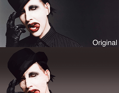 Marilyn Manson polygon art