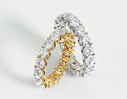 Project thumbnail - Jewelry Rendering: Mixed Gold Diamond Bands