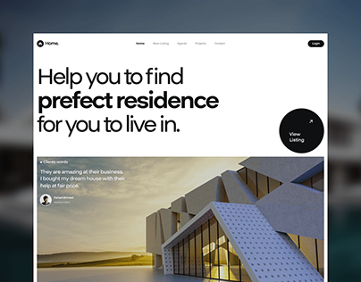 Home. (Real Estate Agency) Landing Page