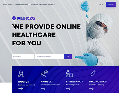 online health care web UI