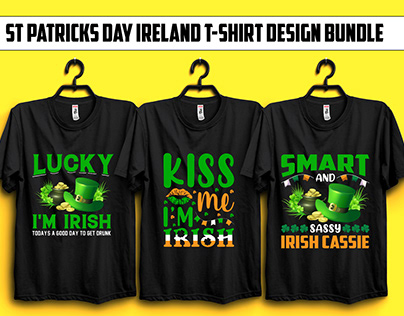 St Patrick's Day Ireland T-shirt Design Bundle