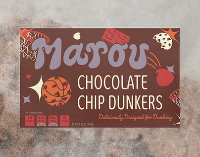 Marou Chocolate Chip Dunkers: Cookie Label