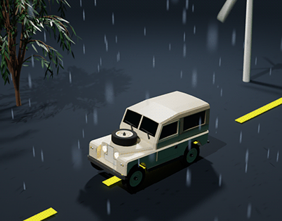 Car & Rain Animation in Blender