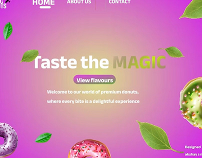 Donut website design