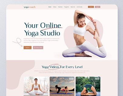 Yoga website UI design