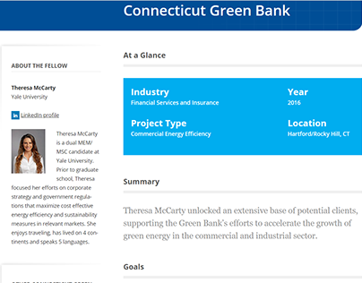 Connecticut Green Bank - Theresa McCarty Yale