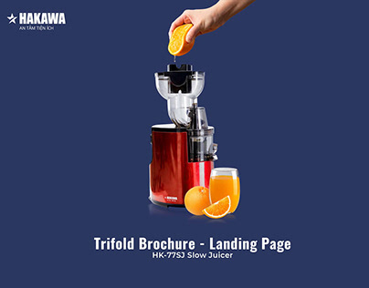 Brochures and Landing Page of Slow Juicer
