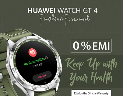 Huawei Watch GT 4 Smart Watch | Social Media Design