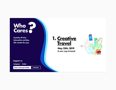 Early whocares.ink site design
